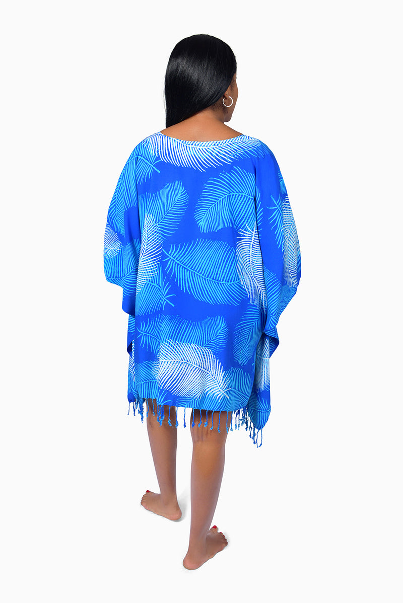 Blue & White (Sky) - Handmade Batik Cover Up