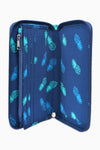 Navy & Turquoise (Ocean) -  Handmade Batik Passport Wallet - Pineapple Design