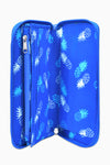 Blue & White (Sky) -  Handmade Batik Passport Wallet - Pineapple Design