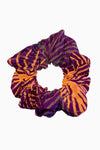 Purple, Grey, Coral (Dragonfruit) - Handmade Batik Scrunchie