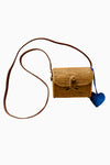 Navy & Turquoise (Ocean) - Handmade Batik Crossbody Bag - Palm Design